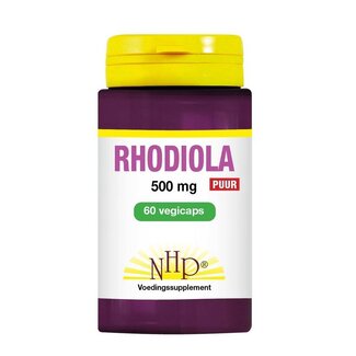 NHP Rhodiola 500mg puur 60 Vegetarische capsules