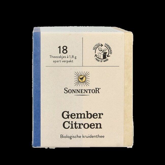 Gember citroen thee bio 18 Zakjes