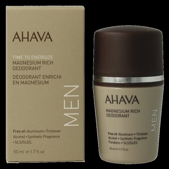 Men deodorant roll on magnesium rich 50 Milliliter