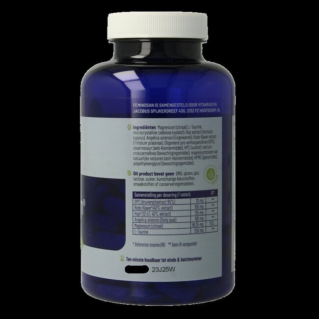 Feminosan Overgang complex oa Rode klaver & Hop 180 Tabletten