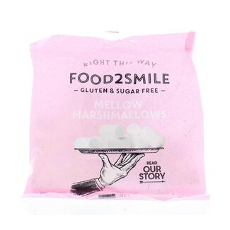 Food2Smile Marshmallows suikervrij glutenvrij lactosevrij 50 Gram