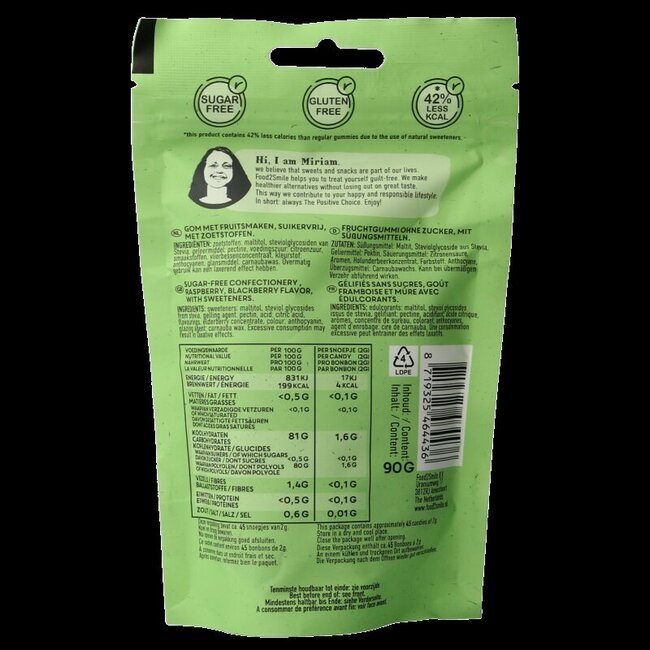 Very berry suikervrij glutenvrij lactosevrij 90 Gram