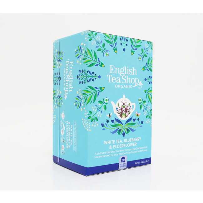 White tea blueberry & elderflower bio 20 Zakjes