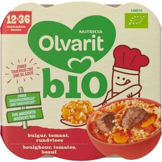 Olvarit Bulgur tomaat rundvlees 12M210 bio 230 Gram
