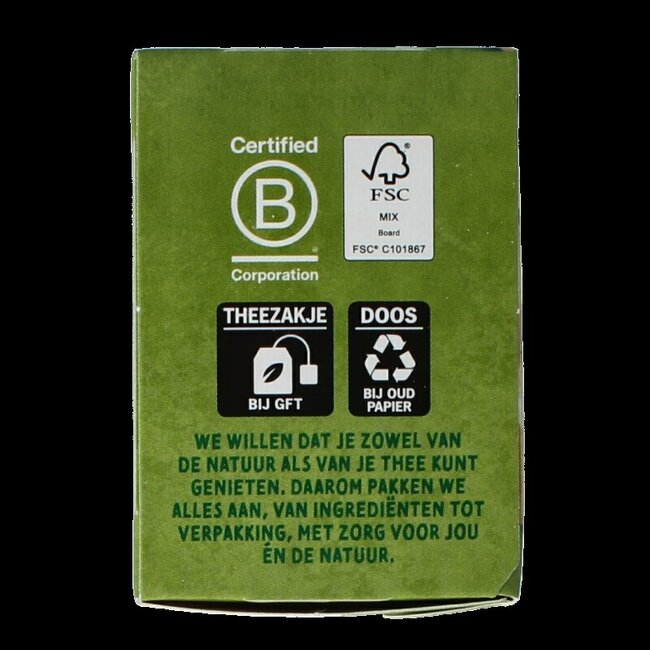 Groene thee gember bio 20 Zakjes