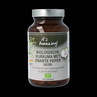 It's Amazing Kurkuma zwarte peper bio 240 Tabletten