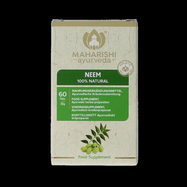 Neem ayurvedisch enkelvoudig kruid natuurlijk 60 Tabletten