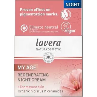 Lavera My age night cream regeneration Duitstalig bio 50 Milliliter