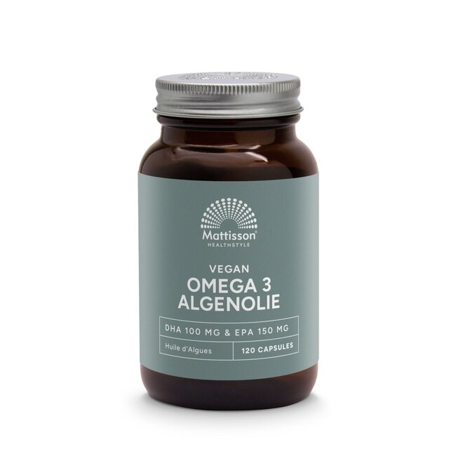 Vegan omega 3 algenolie EPA 150mg&DHA 100mg 120 Capsules