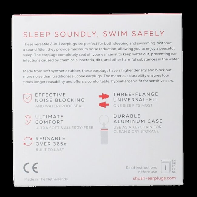 Slaap en zwem oordopjes 1 Paar