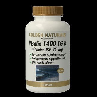 Golden Naturals Visolie 1400 TG vitamine D3 60 Softgels