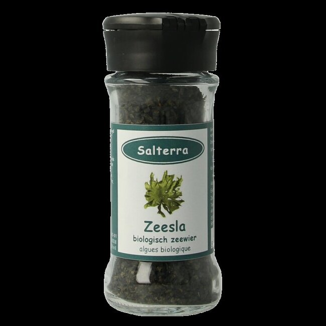 Zeesla gemalen strooiflacon bio 25 Gram