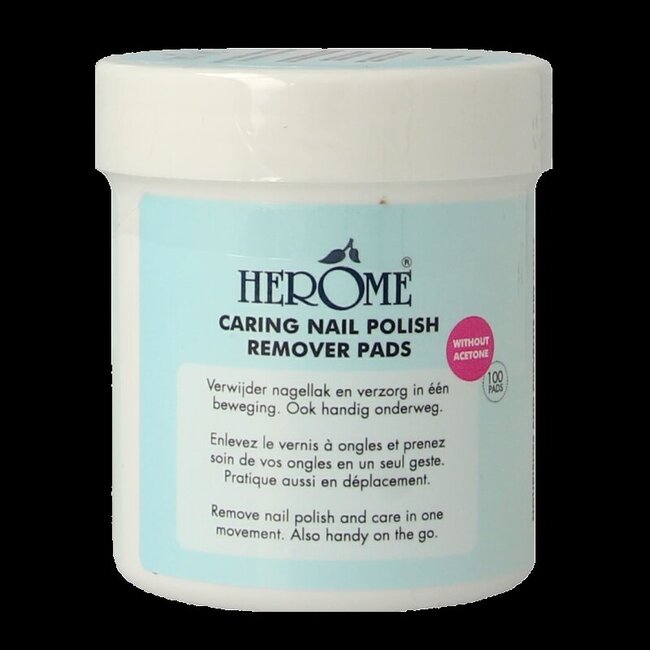 Nagellak remover pads caring  100 Stuks