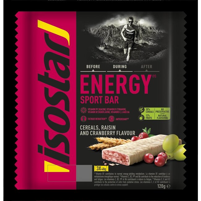 Energy sport bar cereals & cranberry 3 pack 120 Gram