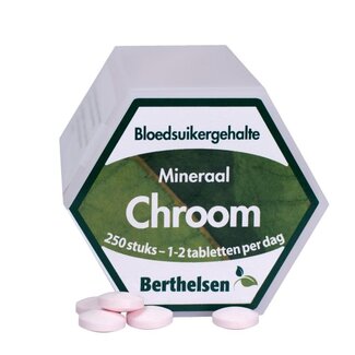 Berthelsen Chroom picolinaat 62,5mcg 250 Tabletten