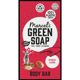 Marcel's Green Soap Shower bar argan & oudh 150 Gram