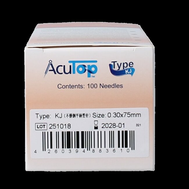 KJ-T dry needle naald 0.30 x 75mm 100 Stuks