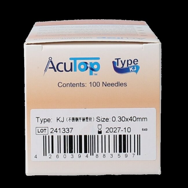 Aiguilles de dry needling KJ-T 0,30 x 40 mm 100 pièces
