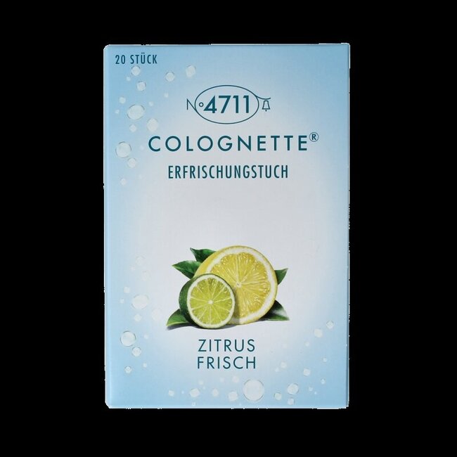 Lingettes rafraîchissantes Colognette citron 20 pièces