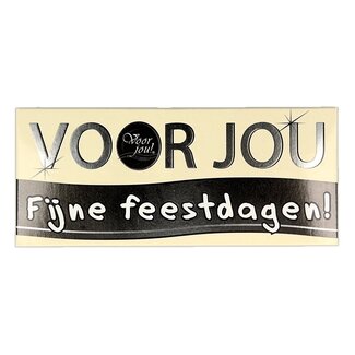 Voor Jou! Tablette de vœux joyeuses fêtes 70 g