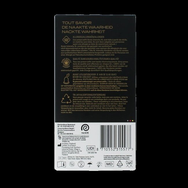 Condooms intensity XL 10 Stuks