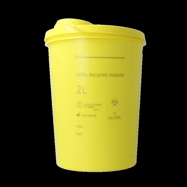 Naalden container large geel 2 Liter