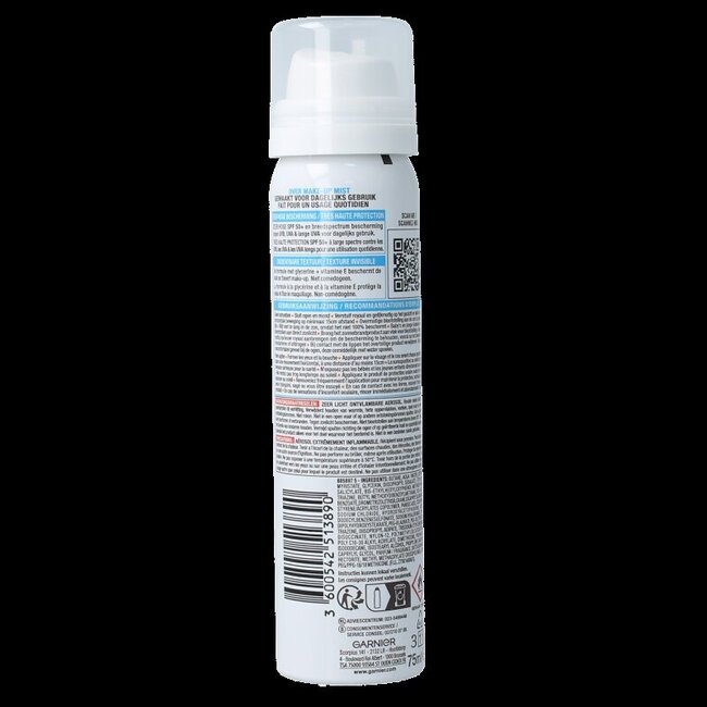 Brume protectrice SPF50+ sur maquillage 75 ml