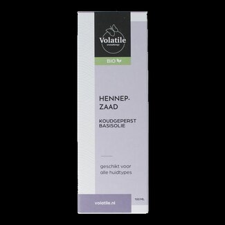 Volatile Hennepzaad koudgeperst basisolie bio glazen fles 100 Milliliter