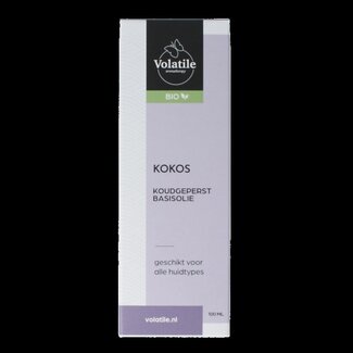 Volatile Huile de coco bio pressée à froid, huile de base, flacon en verre 100 ml