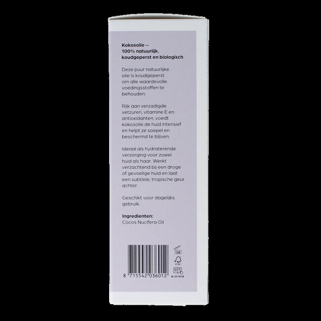 Huile de coco bio pressée à froid, huile de base, flacon en verre 100 ml