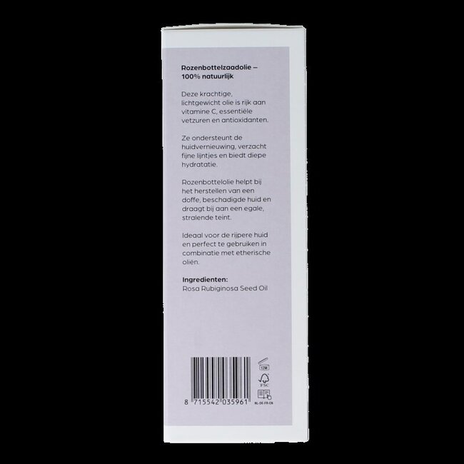 Huile végétale de pépins de rose musquée flacon en verre 100 millilitres