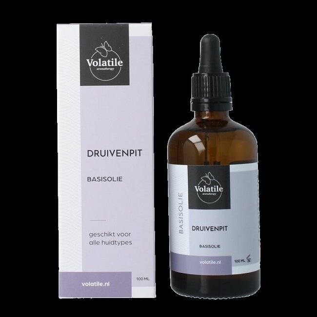 Druivenpit basisolie glazen fles 100 Milliliter