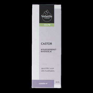 Volatile Castor koudgeperst basisolie bio glazen fles 100 Milliliter