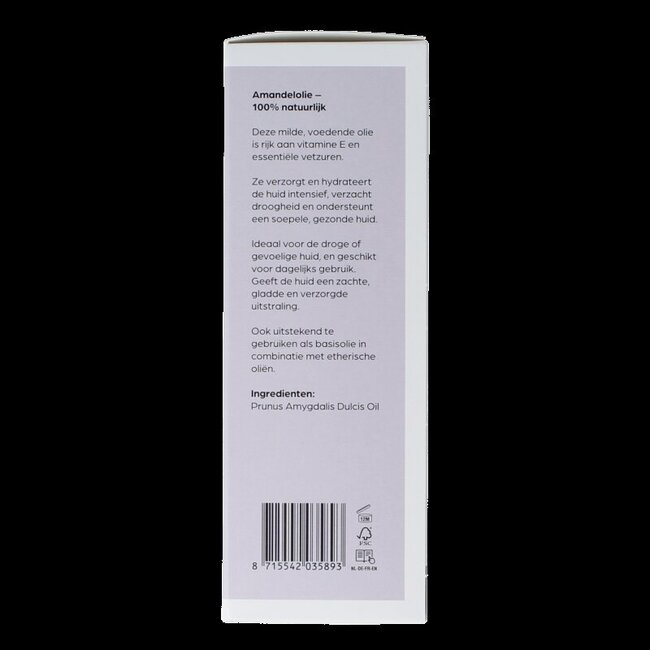 Huile de base d'amande flacon en verre 100 ml