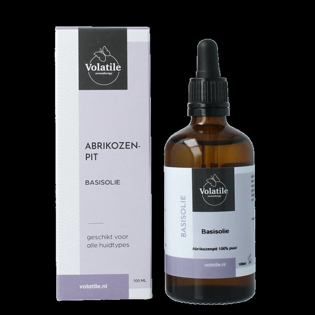 Abrikozenpit basisolie glazen fles 100 Milliliter