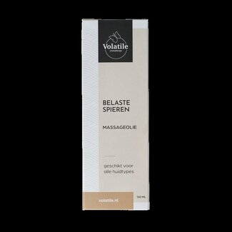 Volatile Huile de massage muscles sollicités flacon en verre avec pompe 100 ml