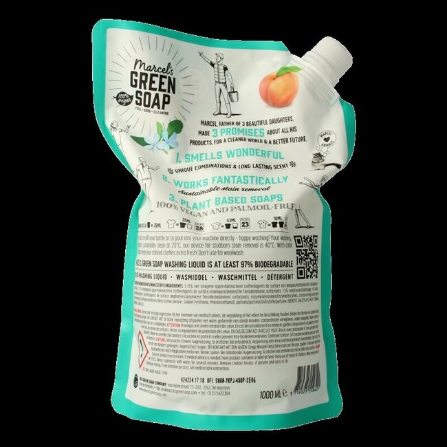 Lessive couleur pêche & jasmin 1 Litre