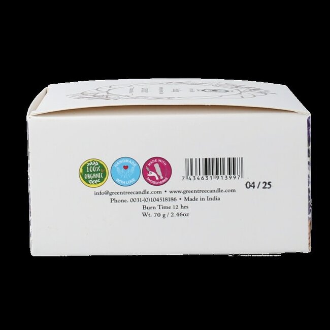 Bougie aux pierres précieuses Healing Lavender 70 g