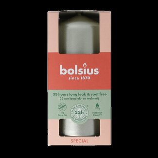 Bolsius Bougie pilier 120/58 blanc argenté 1 pièce