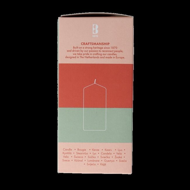 Bougie pilier 120/58 blanc argenté 1 pièce