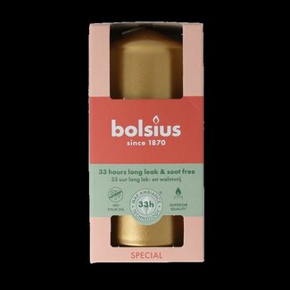 Bolsius Bougie pilier 120/58 orange doré 1 pièce