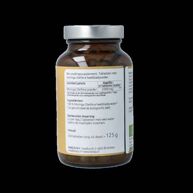 Poudre de feuilles de Moringa 500 mg 250 comprimés