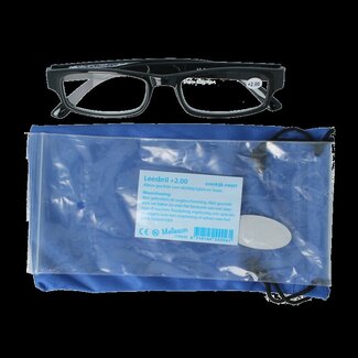 Melleson Lunettes de lecture demi-lune noires +2.00 1 pièce