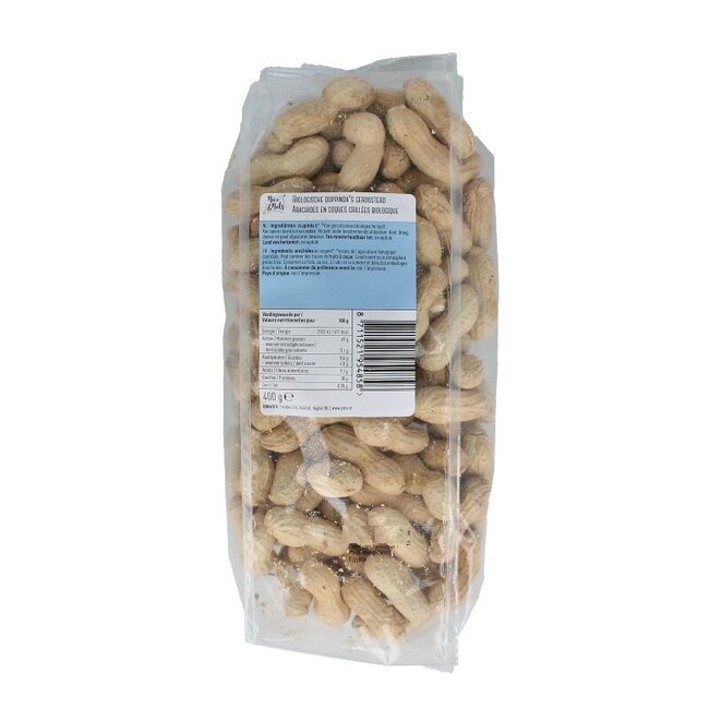 Cacahuètes en coque grillées bio 400 g