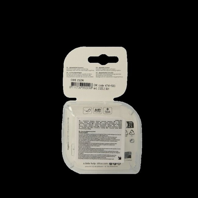 Sucette 3-6 mois Harmony gris clair/gris foncé 2 pièces