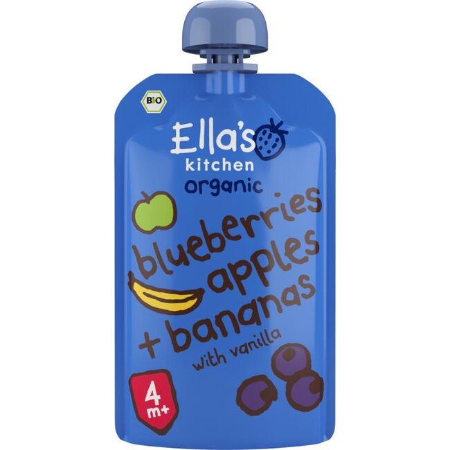 Blueberries apples & bananas & vanille 4+ mnd bio 120 Gram