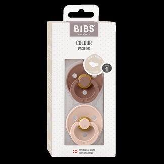 Bibs Fopspeen anatomical maat 1 blush/woodstock 2 Stuks