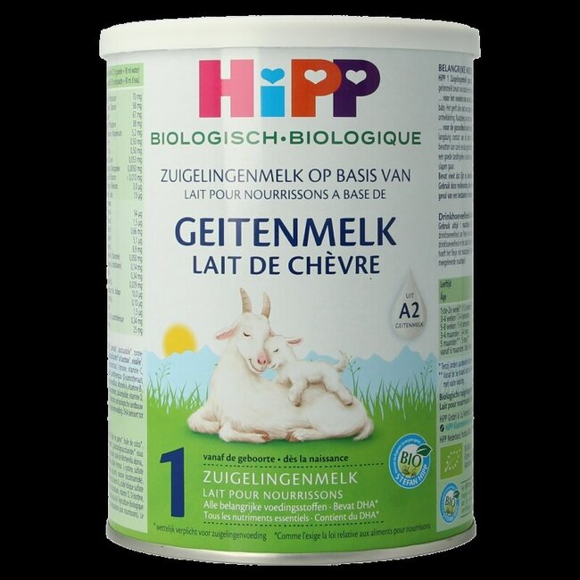 1 Biologische zuigelingenmelk op basis van geitenm 400 Gram