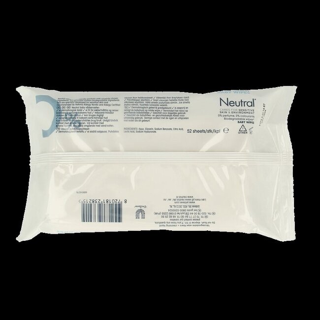 Lingettes bébé 52 lingettes 52 pièces