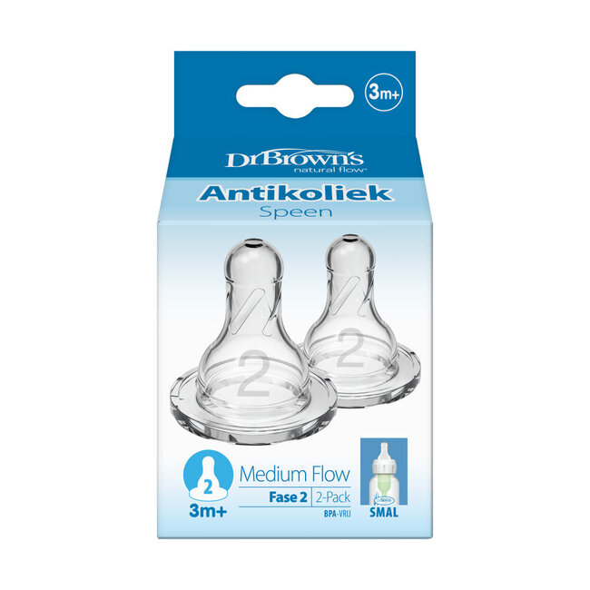 Speen standaard hals fles fase 2 2 Stuks